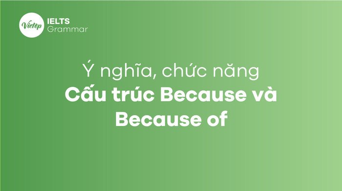 Ý nghĩa vai trò quan trọng của cấu trúc Because và Because of