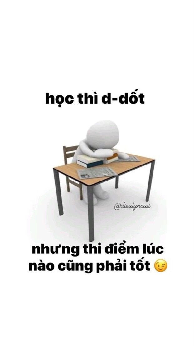 Ảnh meme học bài chân thực về sự vật vã với sách vở