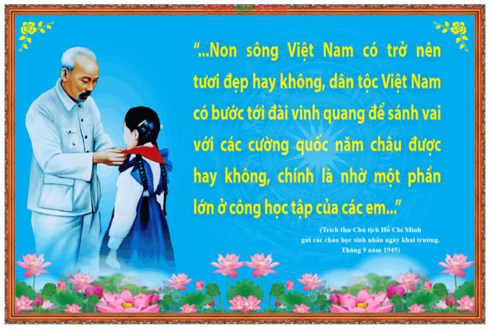 Bác Hồ với các cháu thiếu nhi, biểu tượng của những lời dạy về học tập và tương lai đất nước