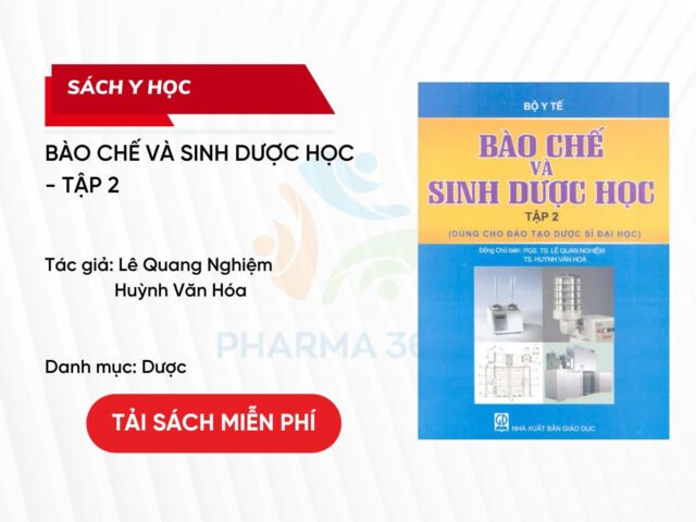 Bìa sách Bào Chế và Sinh Dược Học Tập 2 PDF, tài liệu dược học quan trọng