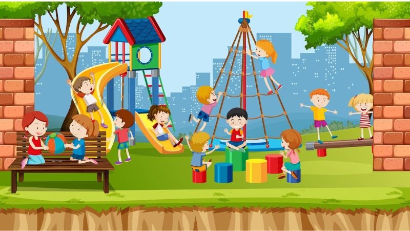 Các bạn nhỏ vui đùa cuối tuần, hình ảnh học tập cute về cuộc sống học sinh