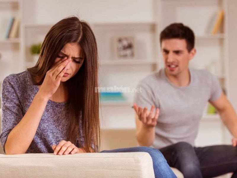 Cặp vợ chồng đang tranh luận sôi nổi