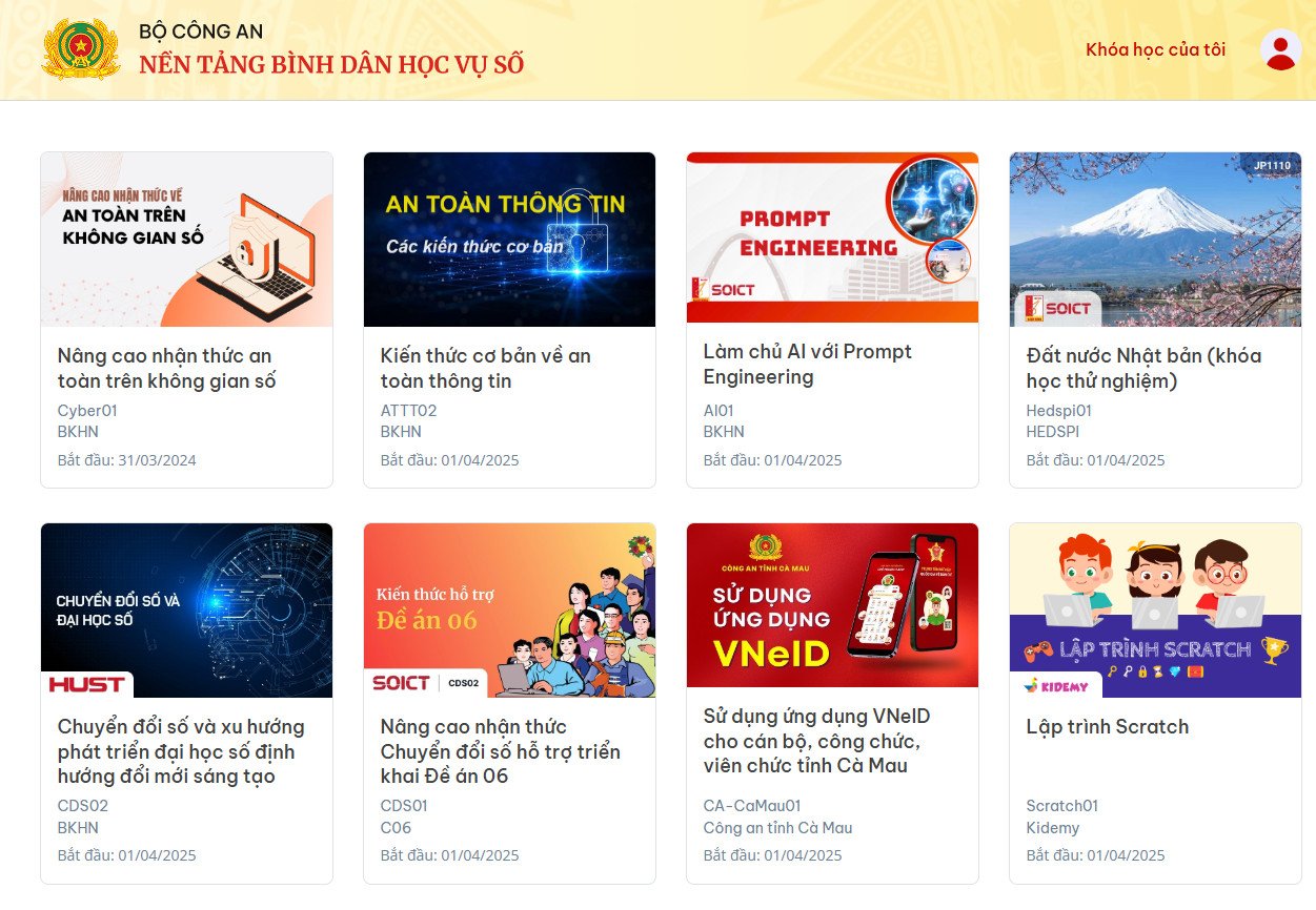 Danh sách khóa học trên nền tảng Edupace