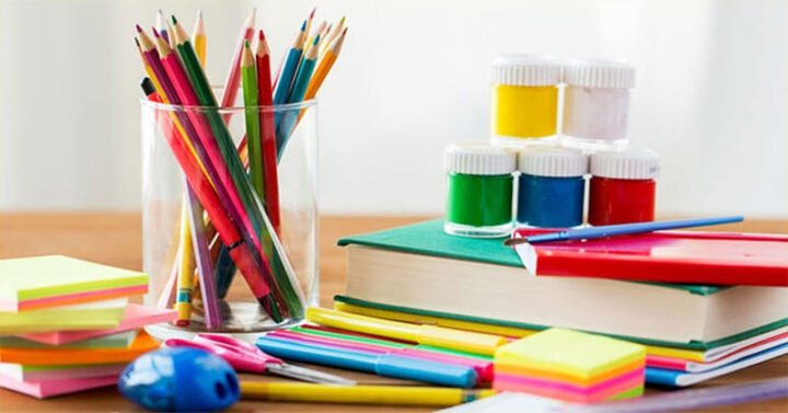 Hình ảnh bộ đồ dùng học tập đa dạng cho bé