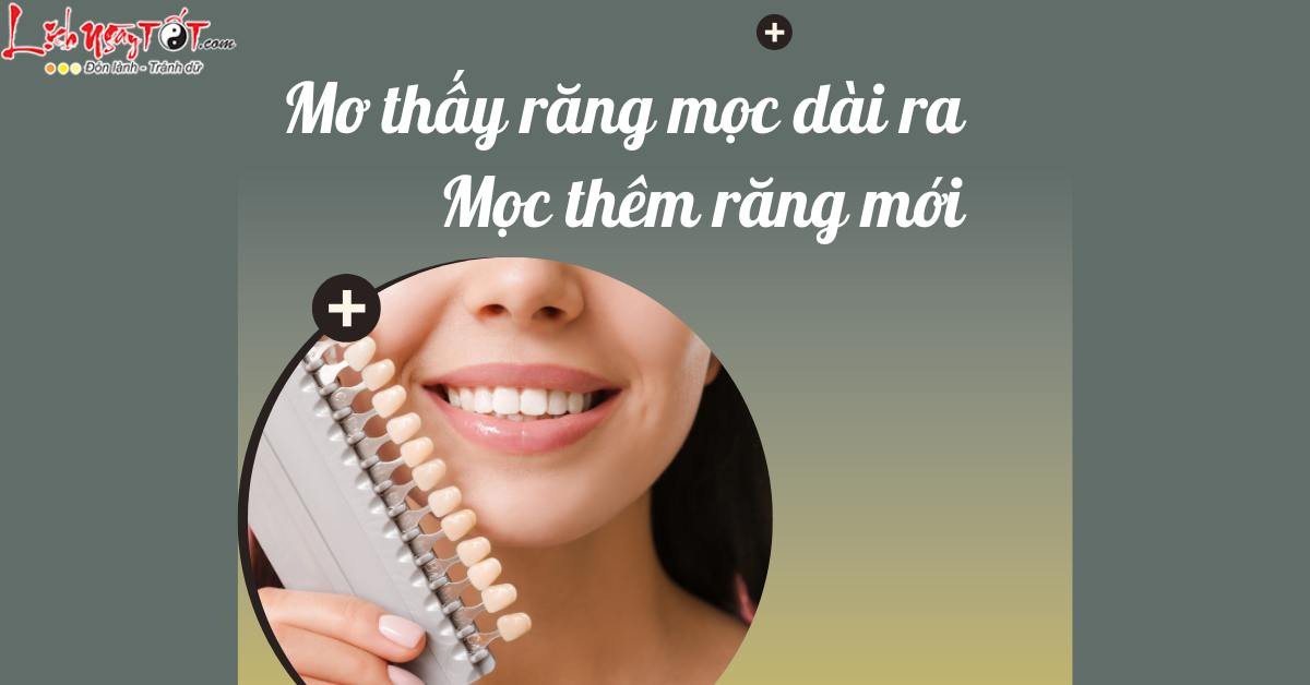 Hình ảnh minh họa răng mọc dài bất thường, tượng trưng cho những thay đổi và sự phát triển trong giấc mơ thấy răng.