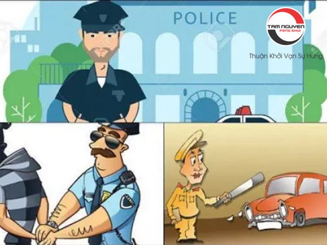 Hình ảnh một người đang bị công an bắt giữ trong mơ