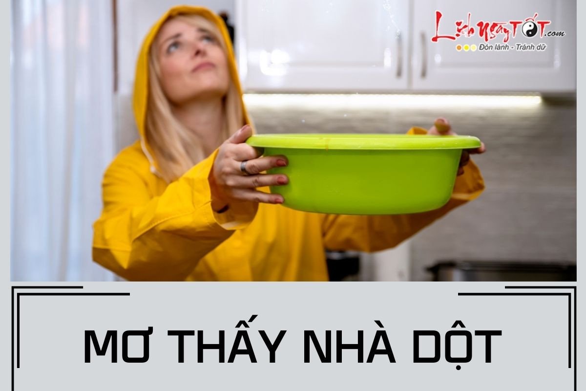 Hình ảnh ngôi nhà đang bị dột, thể hiện điềm báo trong giấc mơ thấy nhà dột