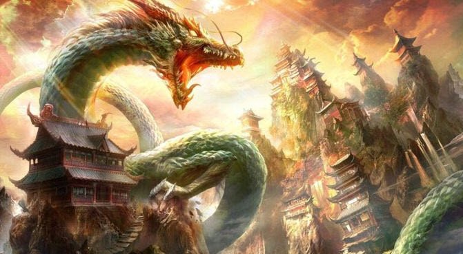 Hình ảnh rồng lửa mạnh mẽ bay qua giông bão, tượng trưng cho sự chuyển hóa và giải phóng năng lượng