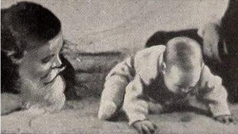 Hình ảnh trong nghiên cứu Little Albert, minh họa thí nghiệm điều kiện hóa nỗi sợ hãi ở trẻ em.
