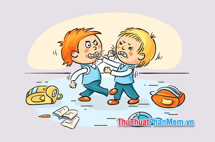 Hình ảnh trực quan minh họa giấc mơ thấy mình đánh người khác với cảm xúc mạnh mẽ.