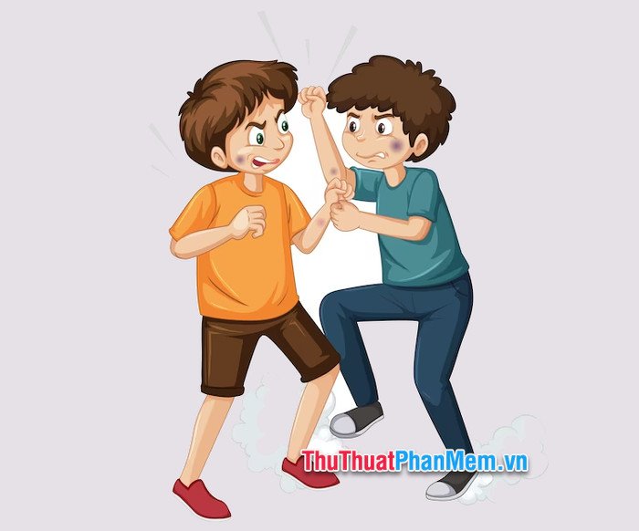 Hình ảnh tượng trưng cho việc mơ thấy mình đánh người khác cùng giới tính, điềm báo tiềm ẩn.