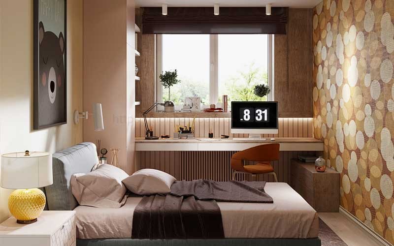 Hình nền góc học tập cực chill cạnh cửa sổ ngập tràn ánh sáng