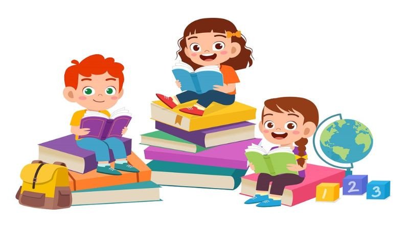Học sinh tiểu học chăm chỉ học bài, hình ảnh học tập cute đầy nỗ lực