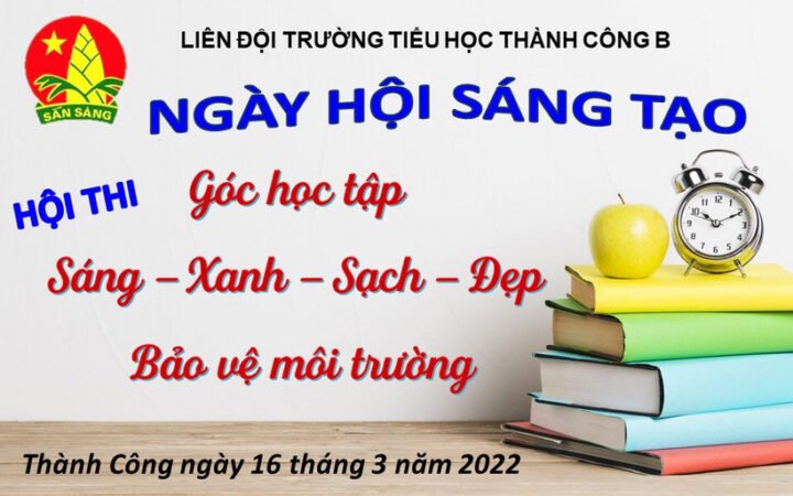 Học sinh với góc học tập xanh, gọn gàng và đầy cây xanh