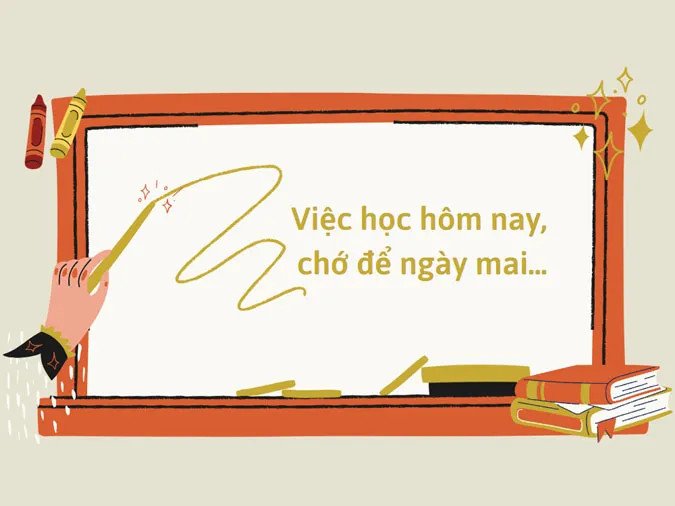 Học sinh vui vẻ trong giờ giải lao, tượng trưng cho slogan học tập hài hước