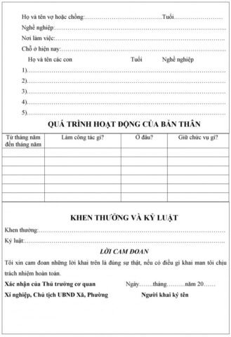 Hướng dẫn chi tiết cách ghi chép quá trình học tập công tác của bản thân trong sơ yếu lý lịch
