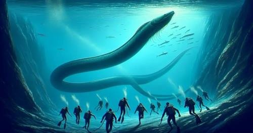 Mô tả hình ảnh một con lươn vàng đang bơi trong bùn, biểu tượng của sự may mắn và thích nghi.