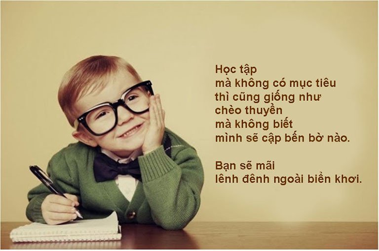 Một học sinh đang đối mặt với sự mông lung, thể hiện hậu quả khi không có mục tiêu học tập cụ thể.