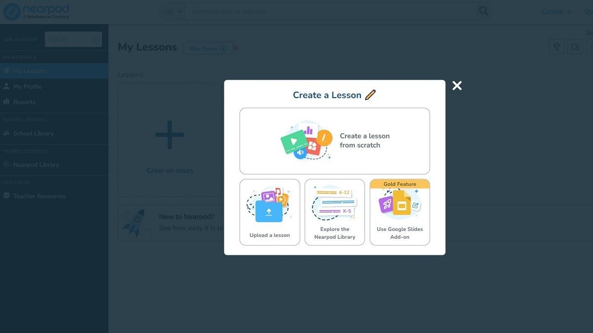 Nearpod là một web tạo trò chơi học tập miễn phí với nhiều bài giảng động và tương tác