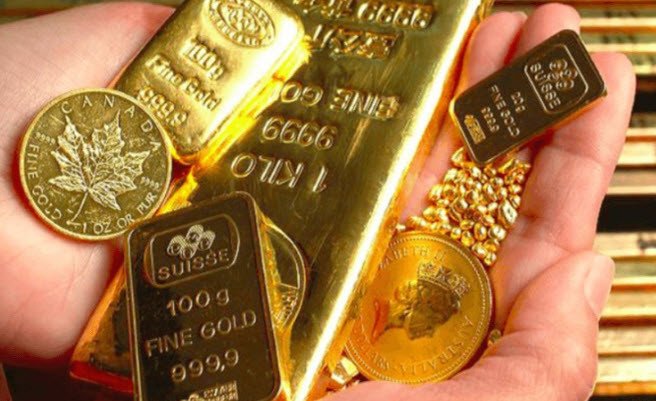 Người tìm vàng hoặc kho báu trong bối cảnh thiên nhiên