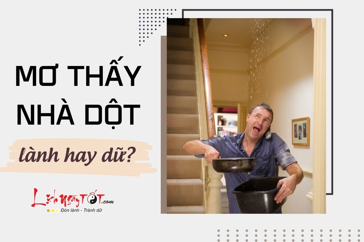 Nước chảy từ mái nhà xuống, tượng trưng cho những điềm báo về tài lộc khi mơ thấy nhà dột