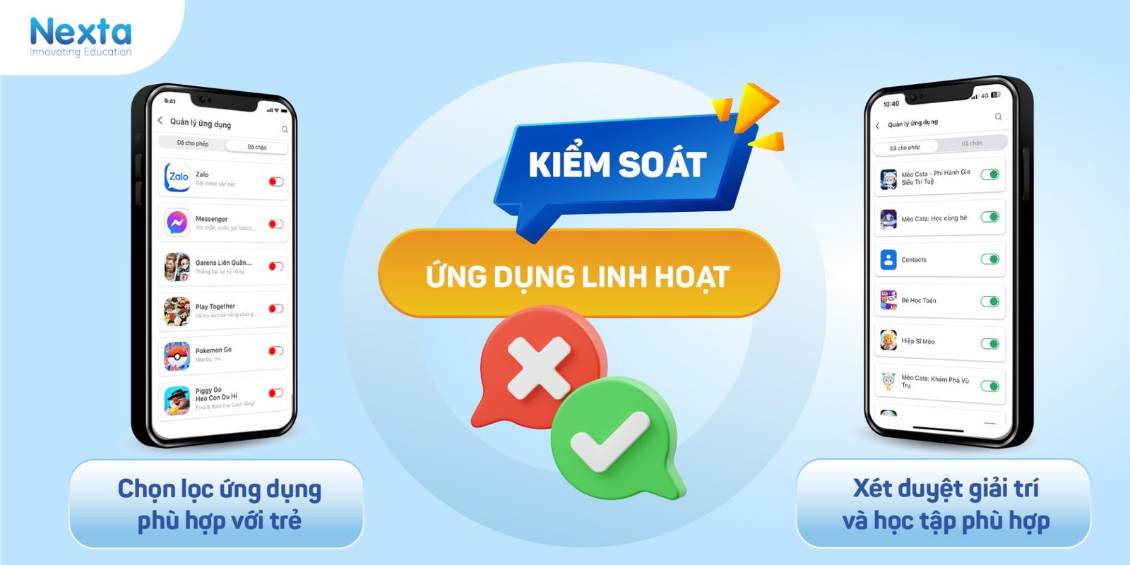 Quản lý ứng dụng hiệu quả trên thiết bị học tập an toàn