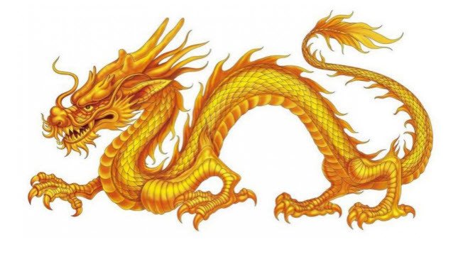 Rồng vàng uy nghi bay lượn giữa trời, biểu tượng quyền lực và trí tuệ trong giấc mơ