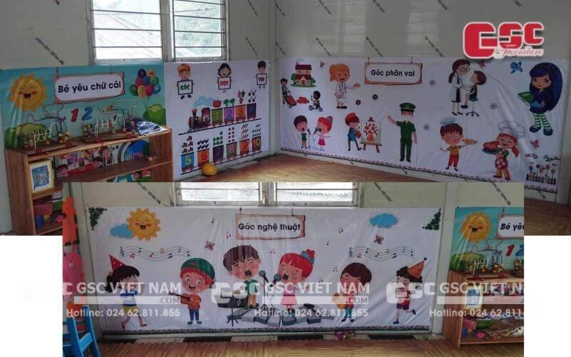 Trang trí góc học tập STEAM cho nhà trẻ nên đơn giản, có sự ngộ nghĩnh, dễ thương