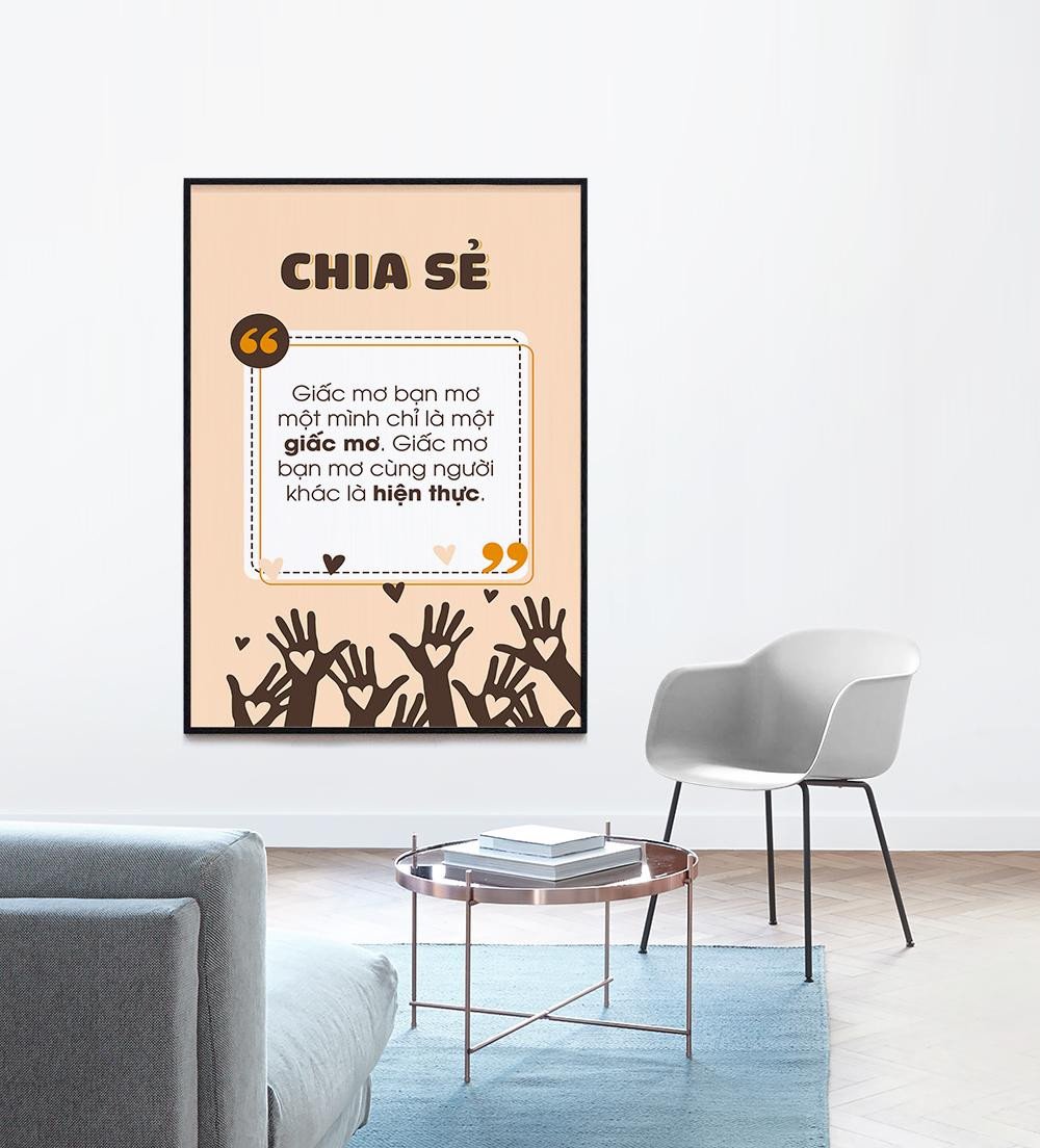 Tranh động lực về mục tiêu: "Cùng đội nhóm biến giấc mơ thành hiện thực" trong học tập