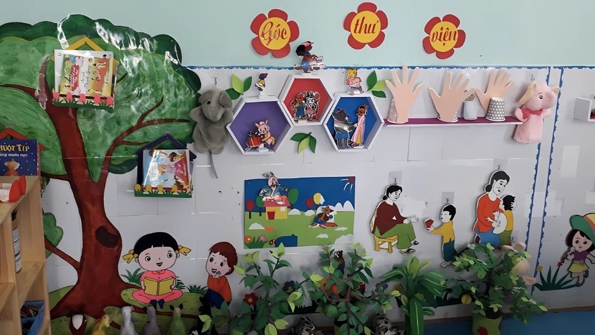 Vật liệu trang trí an toàn cho góc học tập mầm non