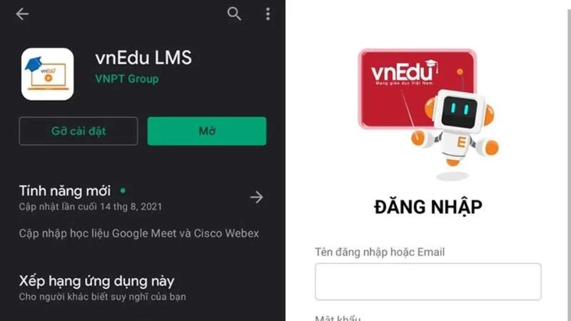 VnEdu LMS tải ứng dụng