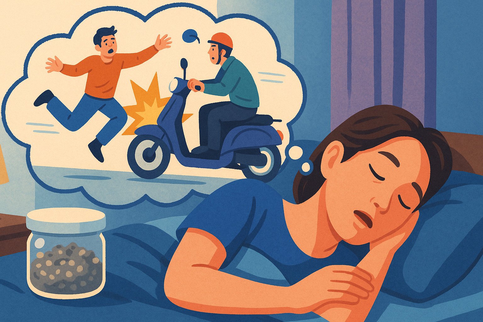 Vụ va chạm xe máy trong mơ cảnh báo về lối sống vội vã và sự bất cẩn.