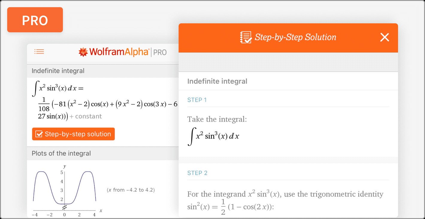 Wolfram Alpha hiển thị lời giải chi tiết, công cụ học tập miễn phí trên máy tính