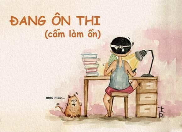 Avatar hài hước khi bật chế độ ôn thi