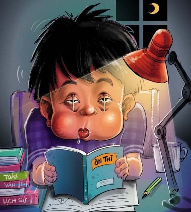 Avatar truyền cảm hứng với hình ảnh học bài xuyên đêm
