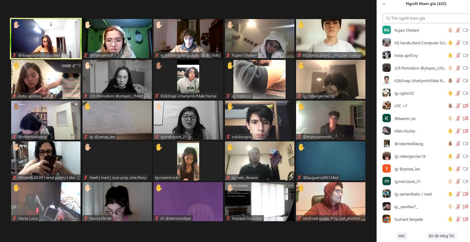 Các phòng họp StudyStream mở 24/7 nên người dùng có thể tham gia bất cứ khi nào