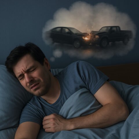 Ô tô bị tai nạn giao thông trong giấc mơ, tượng trưng cho mất kiểm soát