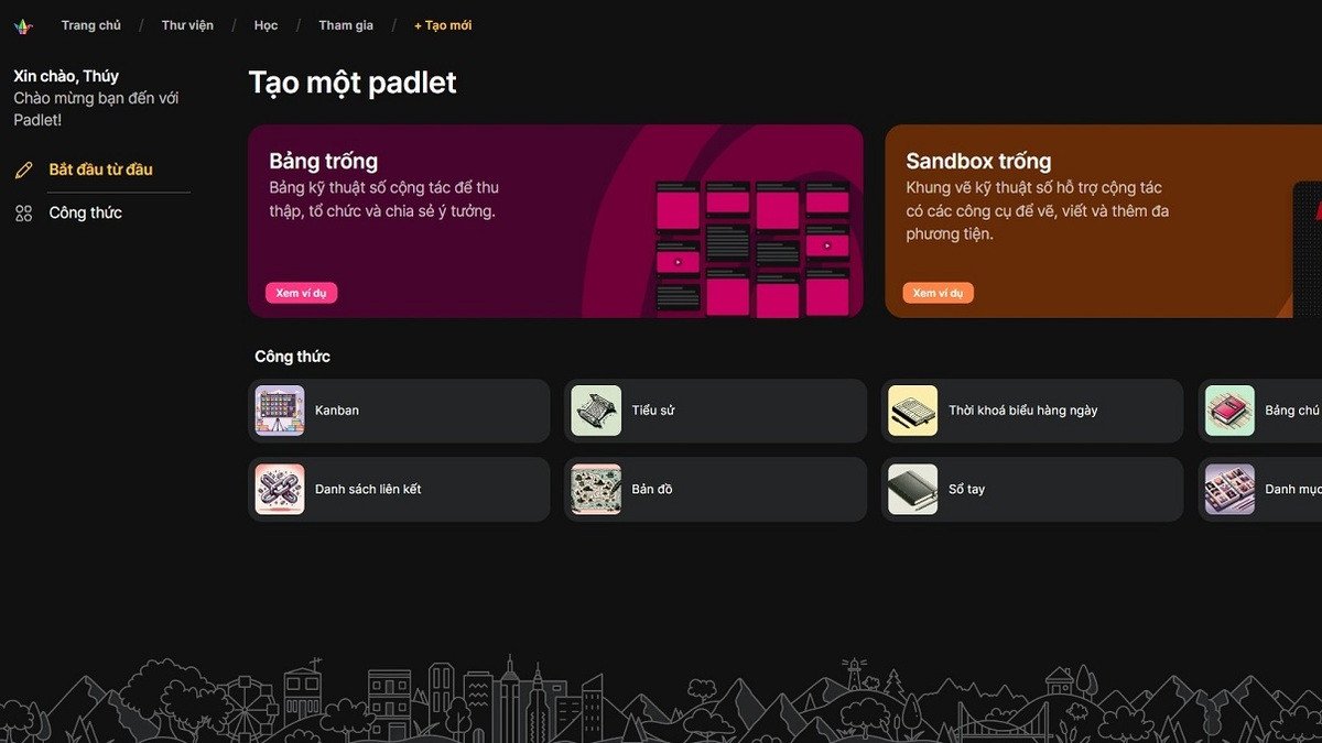 Padlet là web tạo game học tập lý tưởng để tạo bảng thông tin