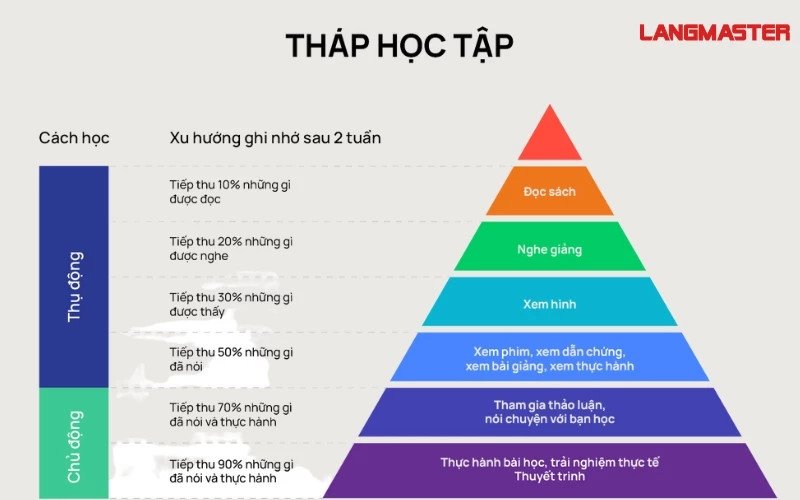 Vai trò đa dạng của mô hình kim tự tháp học tập