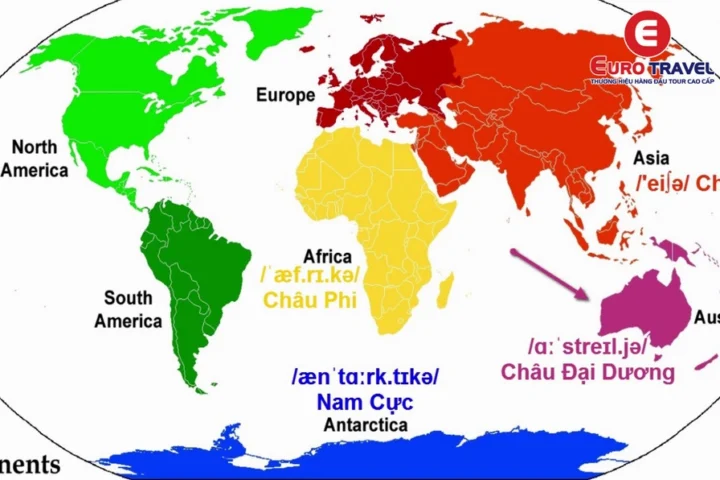 Bản đồ các châu lục trên thế giới