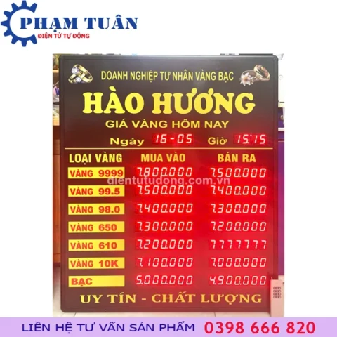 Bảng giá vàng tại Nghệ An