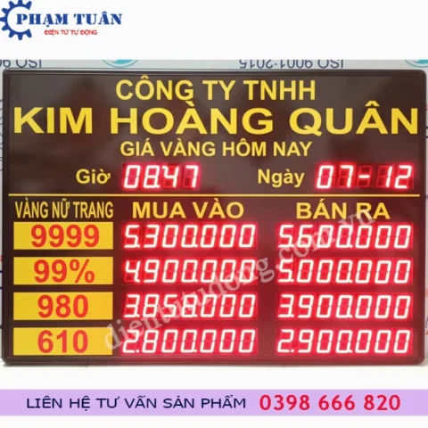 Bảng giá vàng trang sức hôm nay