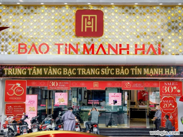 Biểu đồ giá vàng Bảo Tín Mạnh Hải hôm nay