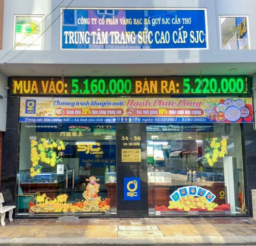 Trang sức vàng SJC tại Cần Thơ