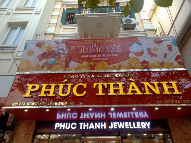 Trang sức vàng tại Vàng Phúc Thành Nam Định