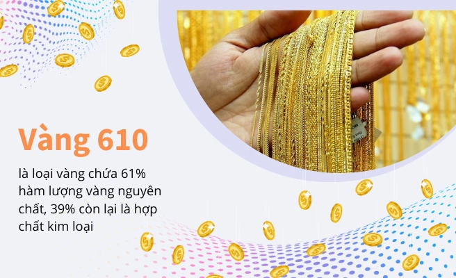 Vàng 610 là vàng gì